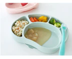 Silipot Korea Baby/Toddler/Kids Silicone Food Tray Pallete with lid - Mint