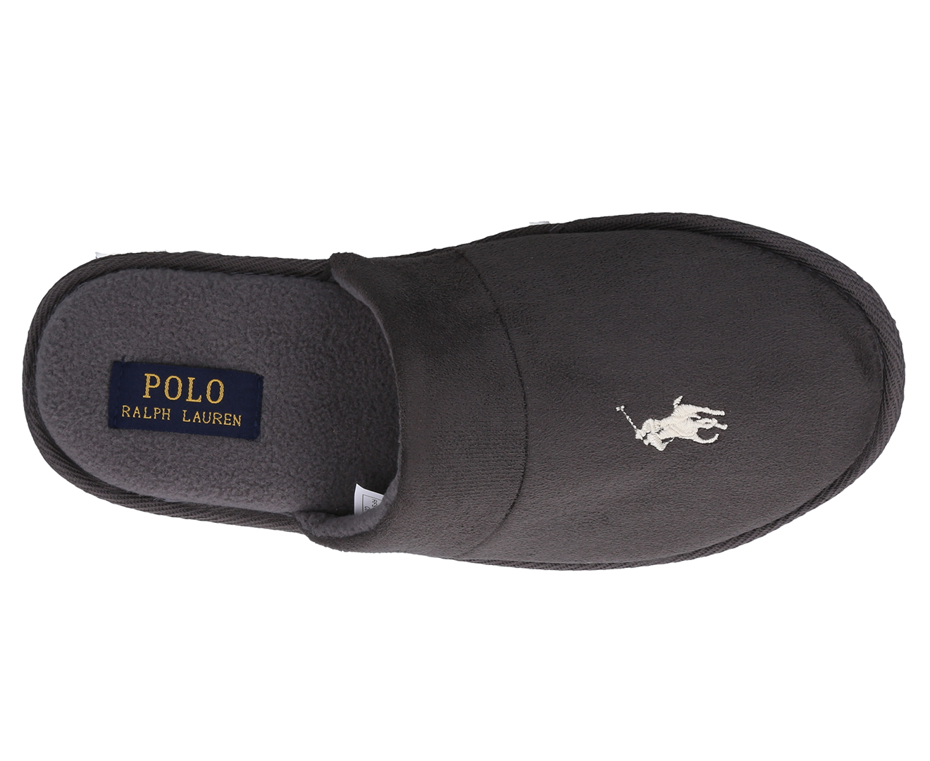 Polo Ralph Lauren Men's Summit Scuff II Slippers - Charcoal/Cream ...