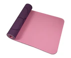 8mm TPE Yoga Mat Exercise Fitness Gym Pilates Non Slip Dual Layer