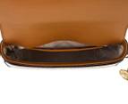 Michael Kors Bedford Legacy Logo Pebbled Leather Crossbody Bag - Vanilla Acorn