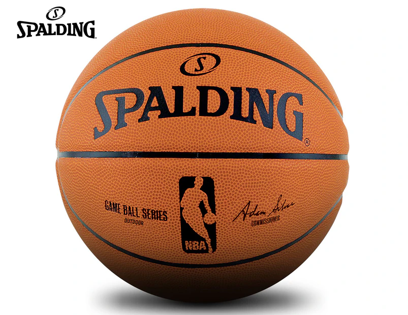 Spalding NBA Game Ball Series Size 7 Rubber Outdoor Basketball - Tan