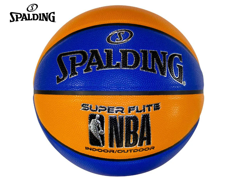 Spalding NBA Super Flite Indoor/Outdoor Size 7 Basketball - Orange/Blue