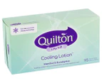 3 x Quilton 3 Ply Soft Cooling Lotion Facial Tissues Menthol & Eucalyptus 95pk