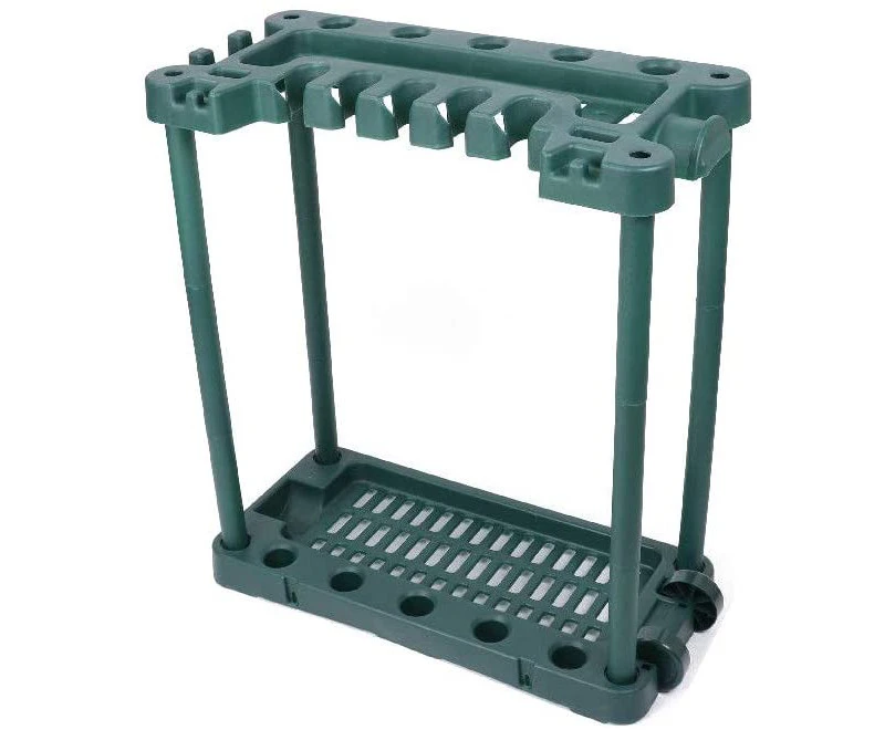 Rolling Garden Tools Storage Rack Long Short Handles Organizer Holders Fits 40