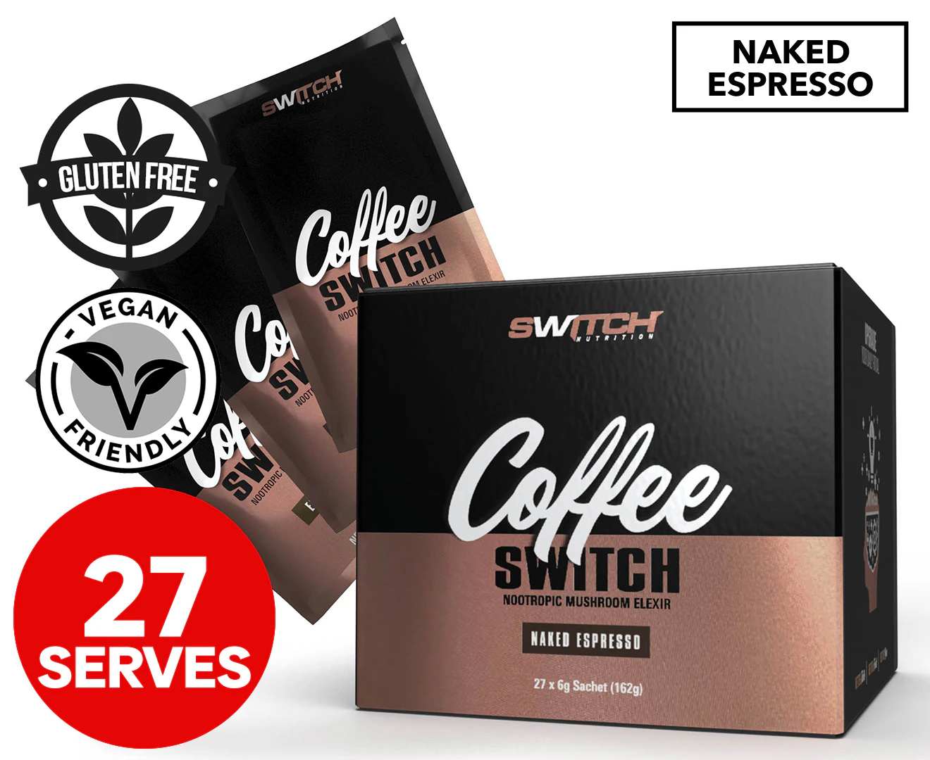 Switch Nutrition Coffee Switch Naked Espresso 162g / 27 Serves