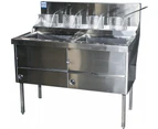 Complete Commercial WFS-4/22 High Capacity Deep Fryer - 2650mm CCE-WFS-4/22 Standing Deep Fryers - Silver