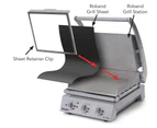 Roband Grill Station 8 slice, smooth non stick plates, 13 Amp - Silver