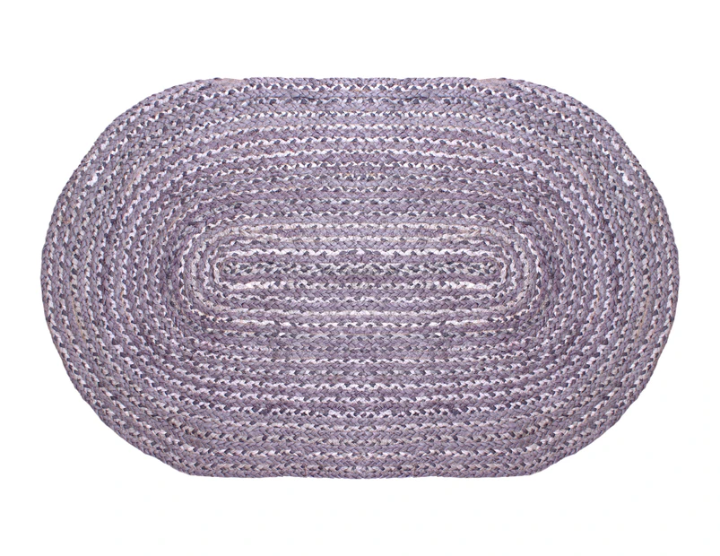 Rugs-Creative Collection Cotton braided rug- Oval- 90x150cm