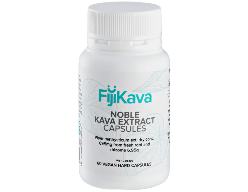 FijiKava NobleKava Extract, 60 Vegan Capsules