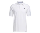 adidas HEAT.RDY 3-Stripes Polo Shirt - White -  Mens