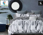 CleverPolly Lucas Super King Bed Quilt Cover Set - Grey/Multi