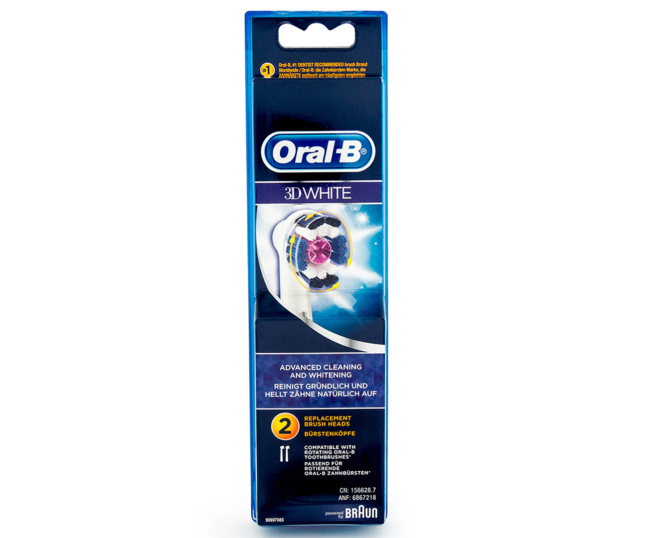 Oral-B 3D White Replacement Brush Heads 2pk