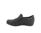 Lorella Janice Ladies Casual Shoes Light Comfy Soft Insole Slip On - Black