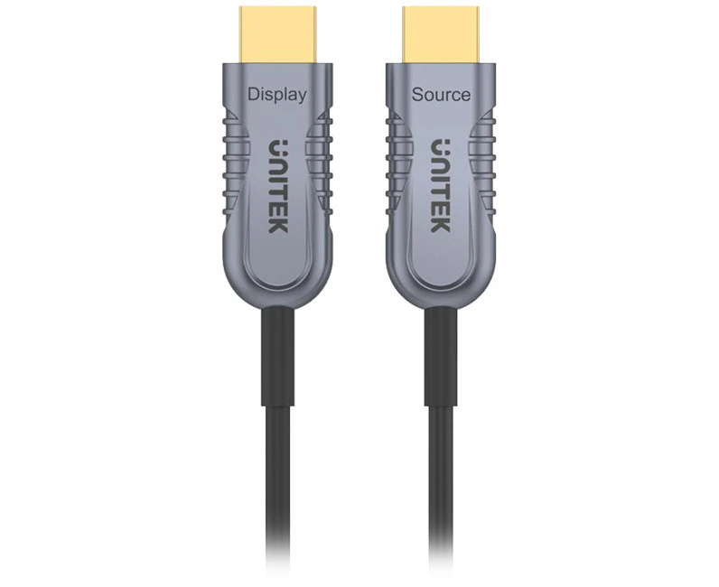 Unitek C11027DGY 5M Ultrapro HDMI2.1 Active Optical Cable, Color: Space Grey + Black [C11027DGY]