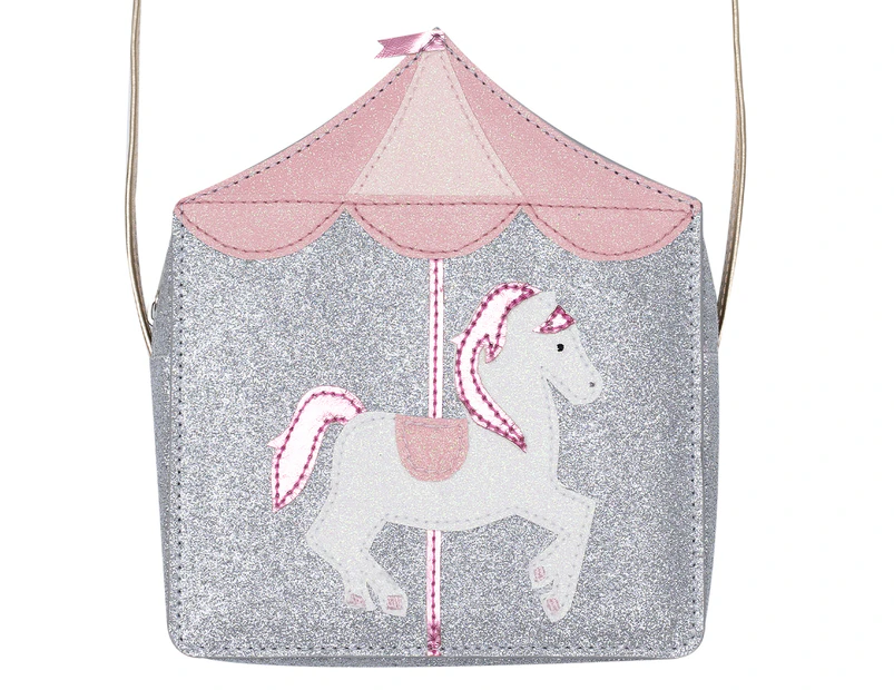Billy Loves Audrey Carousel Shoulder Bag - Silver/Pink
