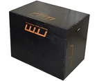 3 IN 1 Black Wood Plyo Games Plyometric Jump Box