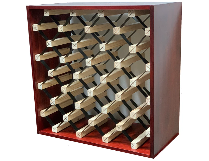 Modern Module Cube Wine Rack - Exterior Brown