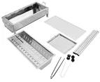 Stainless Steel Portable Outdoor BBQ Barbecue Grill Set Charcoal Kebab Picnic Camping Sets