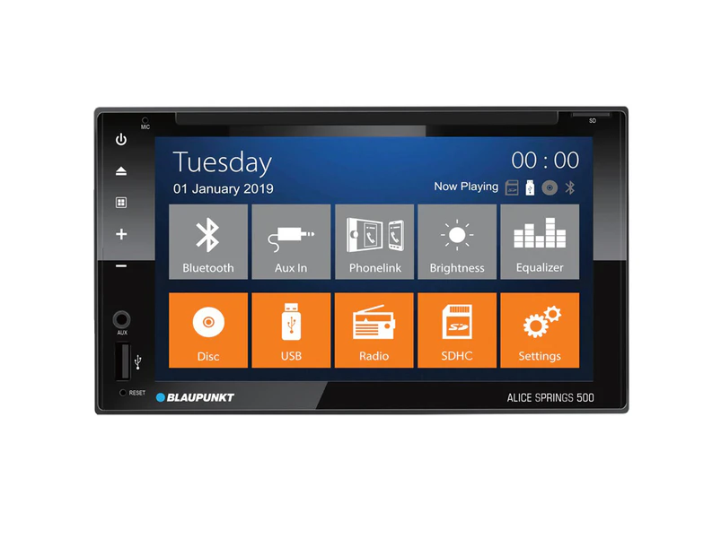 BLAUPUNKT - ALICESPRINGS500 DOUBLE DIN CD/DVD BLUETOOTH with PHONELINK