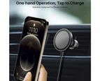Ymall Wireless Car Charger Auto-Attraction Magnets Fast Charging Phone Holder Air Vent For iPhone 12 JJT963-Black
