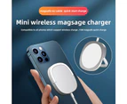Ymall 15W Cell Phone Ring Holder Wireless Charging Magesafe Magnetic Wireless Charger For iPhone 12 Series Y3-Silver