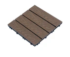 1x DIY WATSUN WPC Composite Interlocking Decking Tiles Garden Flooring Woodgrain Pattern Red Brown Colour