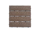 20x DIY WATSUN WPC Composite Interlocking Decking Tiles Garden Flooring Woodgrain Pattern Red Brown Colour