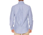 Polo Ralph Lauren Men's Long Sleeve Custom Fit Poplin Shirt - Blue/White Stripe