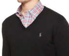 Polo Ralph Lauren Men's Long Sleeve Slim Fit V-Neck Sweater - Polo Black