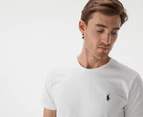 Polo Ralph Lauren Men's Short Sleeve Custom Slim Fit Tee / T-Shirt / Tshirt - White