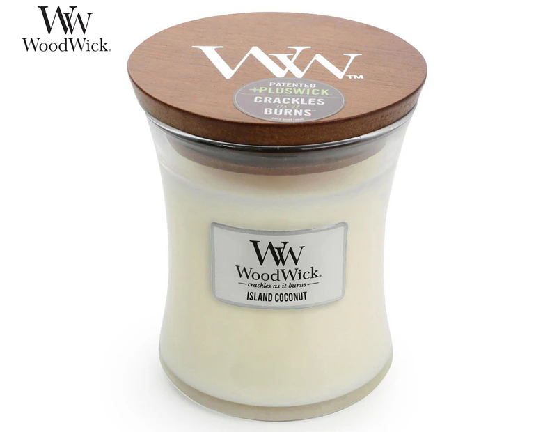 WoodWick Island Coconut Medium Scented Candle 275g