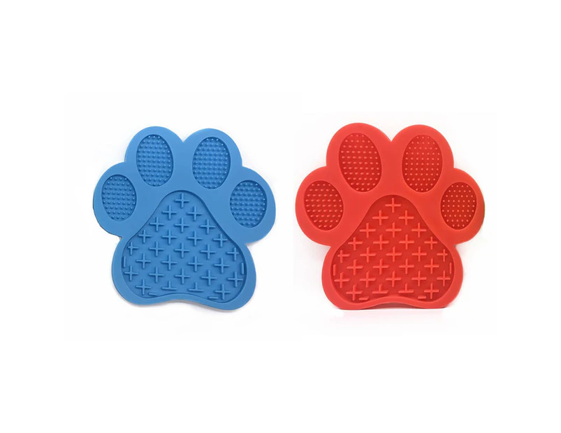 Dog Lick Mat Pad Suction Slow Feed Pet Bath Shower Grooming Dispensing Fun Anti-Anxiety