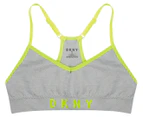 DKNY Girls' Seamless Racer Back Bralette 2-Pack - Azurite/Heather Grey