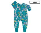 Bonds Baby Padded Zip Wondersuit - Floral Blue