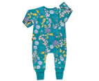 Bonds Baby Padded Zip Wondersuit - Floral Blue