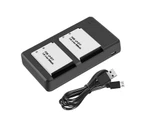 2 Rechargeable LP-E17 Battery and USB Dual Charger for Canon EOS 200D Mark I II 77D 750D 760D 800D 8000D M3 M5 M6 Mark I II Rebel T6i T6s T7i Kiss X8i