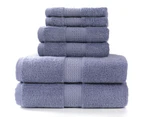 6 Pcs 100% Cotton Ultra Soft Towel Sets Bath Towel Face Towel Hand Towel