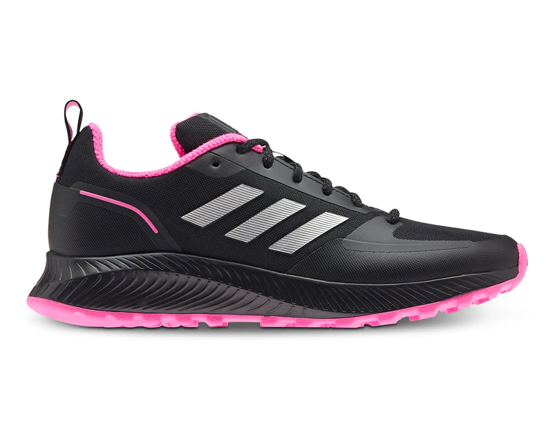 Adidas Women's Run Falcon 2.0 Running Shoes - Black/Silver/Pink
