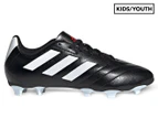 Adidas Boys' Goletto VII Firm Ground Football Boots - Core Black/Cloud White/Red