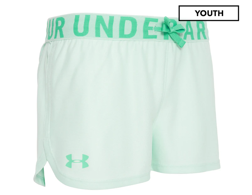 Under Armour Youth Girls' UA Play Up Solid Shorts - Mint