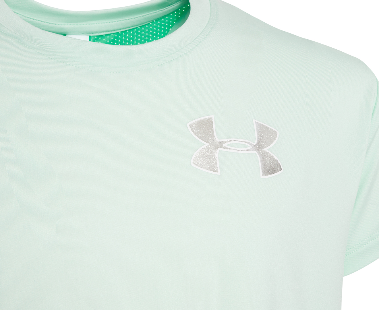 Under Armour Youth Girls' HeatGear Armour Short Sleeve Tee / T-Shirt /  Tshirt - Mint