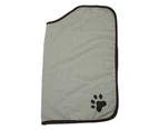 Mountain Warehouse Medium Dog Towel - Absorbent Pet Bath Towel, Lightweight - Grey