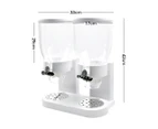 Toque Double Cereal Dispenser Dry Food Storage Container Dispense Machine White