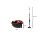 360° Spin Mop Bucket Set Spinning Stainless Steel Rotating Wet Dry  Black 2
