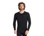Odlo Mens Active Thermic Baselayer Top Black Sports Running Outdoors Warm