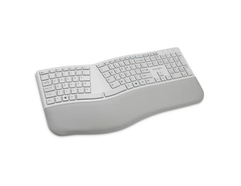 Kensington Ergonomic Dual Wireless Ergo Bluetooth Keyboard for PC/Laptop Grey