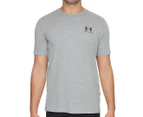 Under Armour Men's Sportstyle Left Chest Graphic Tee / T-Shirt / Tshirt - Grey