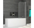 ELEGANT Frameless Over Bath Shower Screen Swing Panel,800x1450mm,6mm Clear Glass