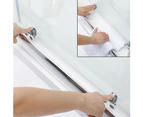 ELEGATN Framed Shower Screen Wall to Wall Sliding Door,Tempered Glass,Easy to Clean,1600mm
