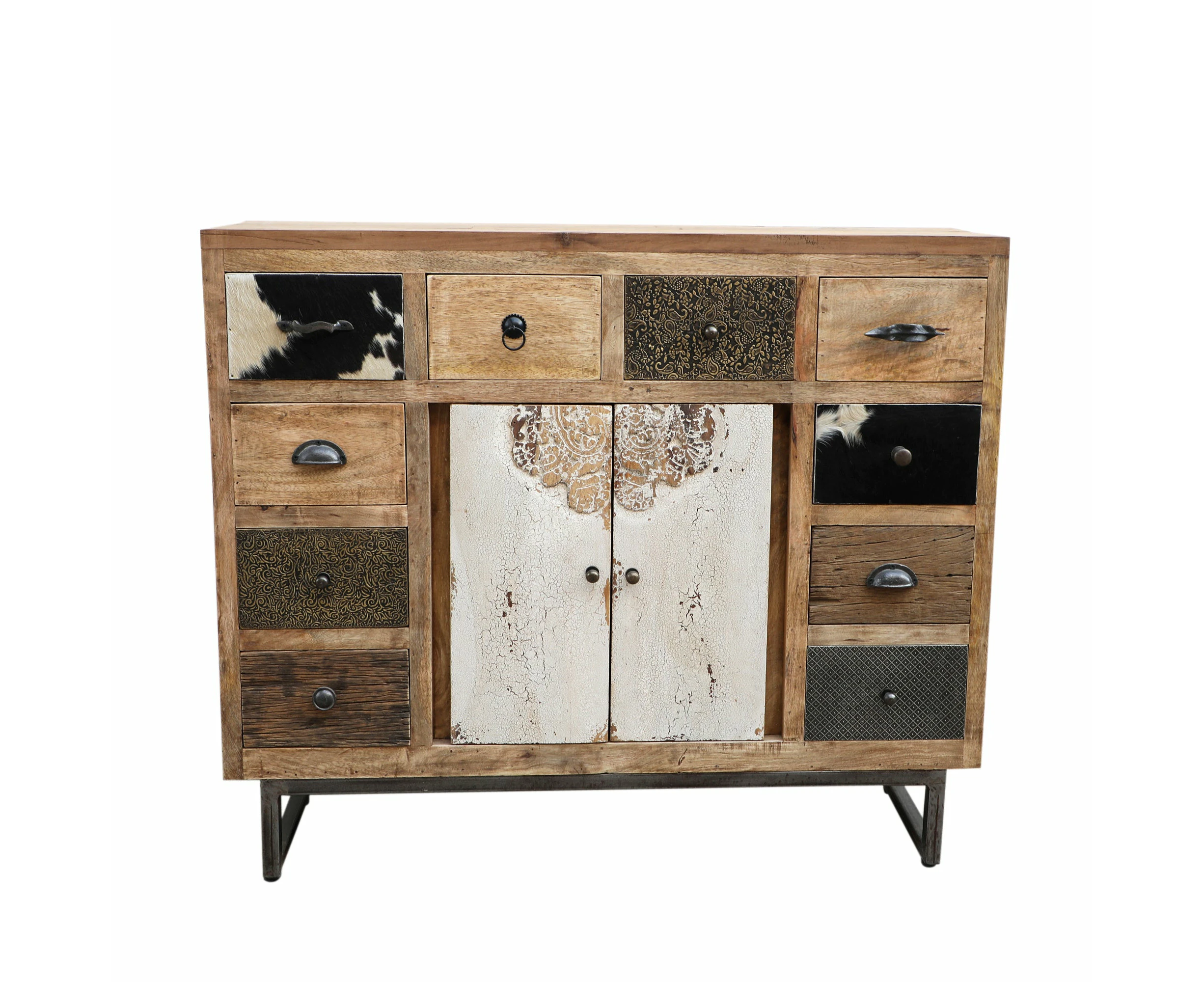 Boho Cowhide Chest Of Drawers